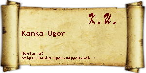 Kanka Ugor névjegykártya